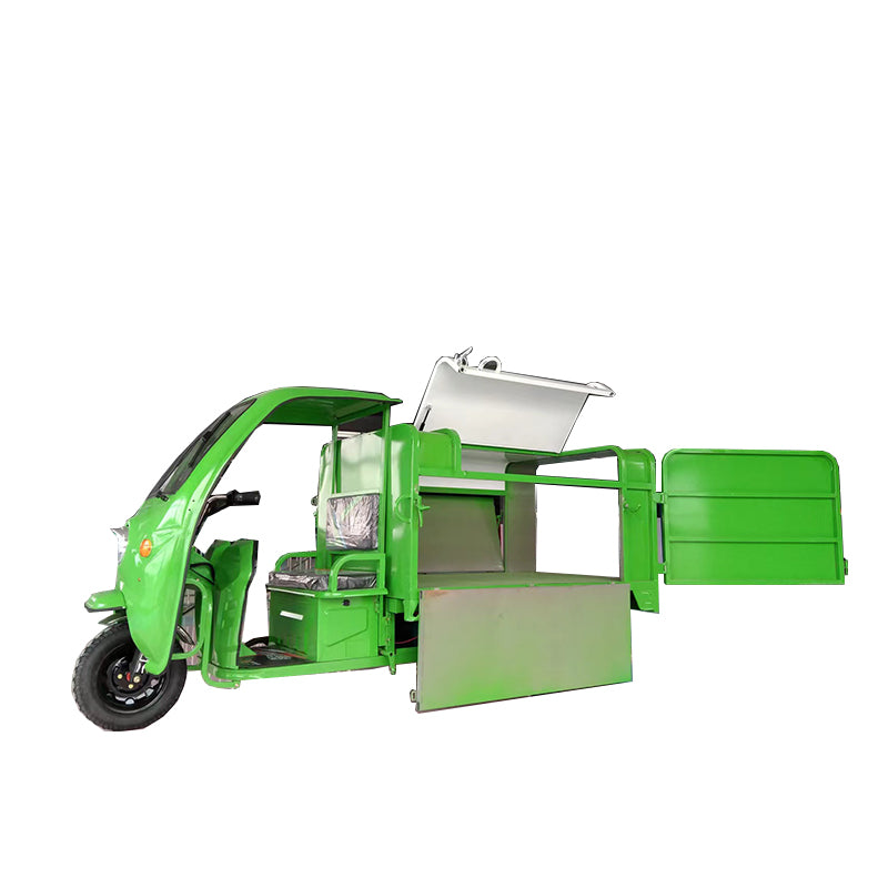 Garbage Truck Electric Tricycle Large Capacity 1800L Three Wheel Garbage Truck Electric Tricycle Garbage Truck