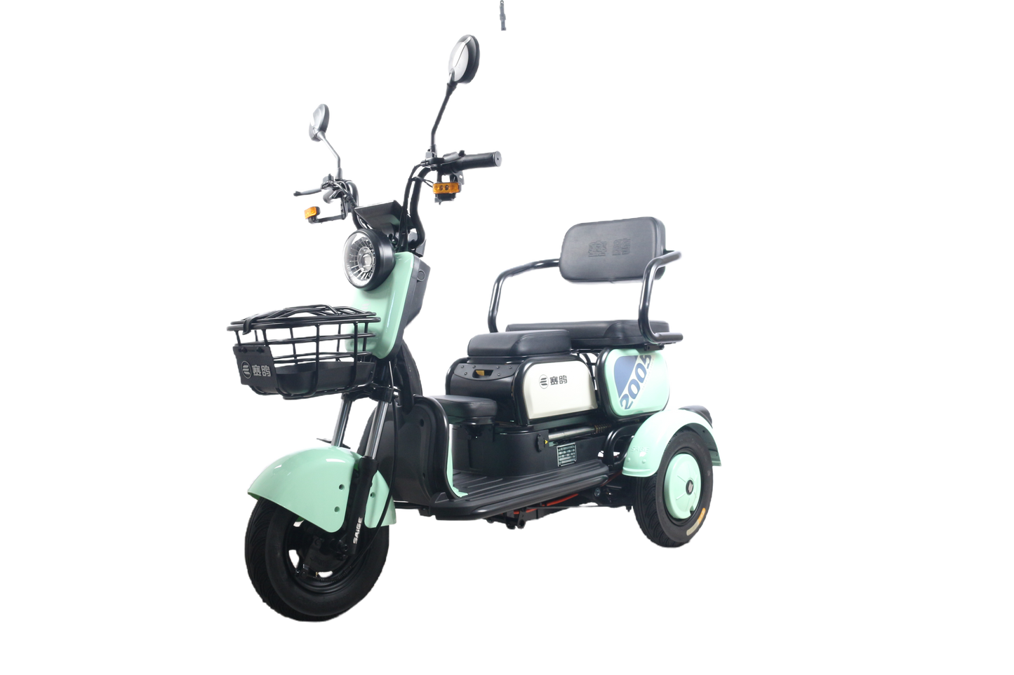 EEC New Design Model A1 1400W Powerful Electric Tricycle Trike 3 Wheel Electric Scooters for Elderly Women Double Seat
