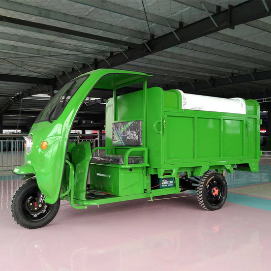 Garbage Truck Electric Tricycle Large Capacity 1800L Three Wheel Garbage Truck Electric Tricycle Garbage Truck