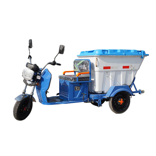 Electric Three-wheel Garbage Can Loading and Unloading Truck Community Garbage Collection and Transfer Truck 500L