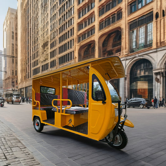 2000W Sightseeing Passenger Electric Tricycle with Lead-Acid Battery Open Body 3 Wheels for Adults Scenic Spot Use