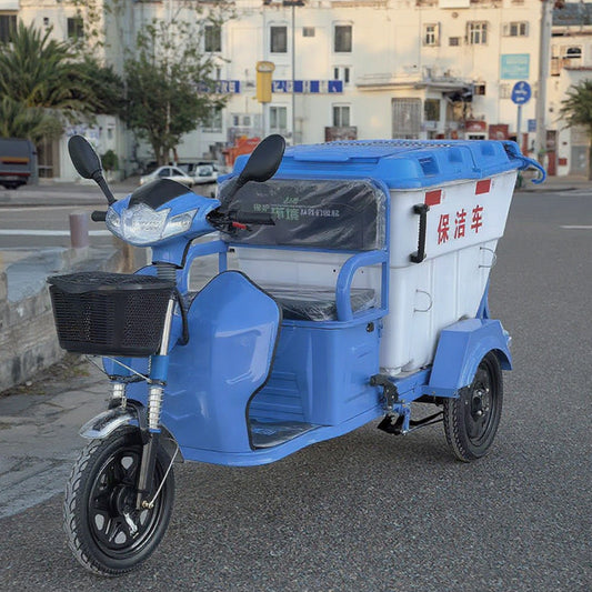 Electric Three-wheel Garbage Can Loading and Unloading Truck Community Garbage Collection and Transfer Truck 500L